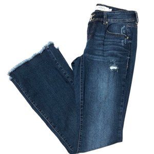 Torrid | Flare Dark Wash Distressed Jeans | 10
